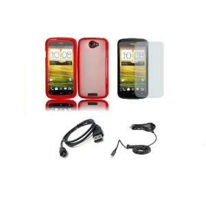  Combo Pack   Red and Clear TPU Silicone Hybrid Hard Shield Cover 