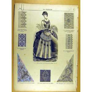   Ladies Fashion Dress Corsage Hat French Print Costume