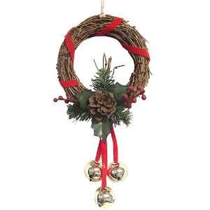 Jingle Bell Holly Berry Wreath Christmas Ornament