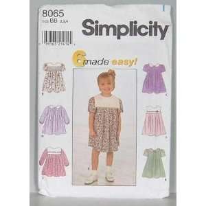  Simplicity Sewing Pattern 8065   6 Made Easy Toddlers Dresses 