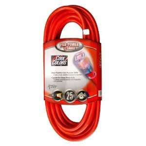   12/3 Neon Outdoor Extension Cord, Fluorescent Red