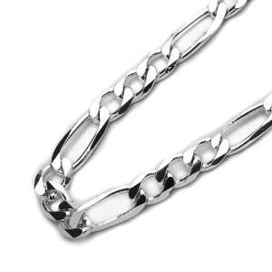 7MM Nickel Free Italian Sterling Silver Chain Bracelet / Necklaces 