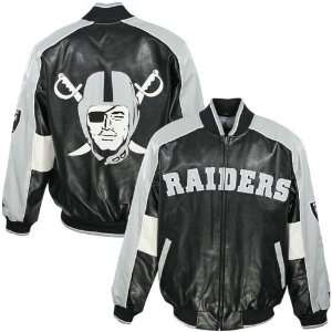 Sports Oakland Raiders Black Varsity Faux Leather Jacket  