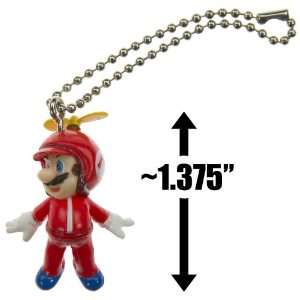  Mario ~1.375 Mini Figure Keychain   New Super Mario Bros Wii 