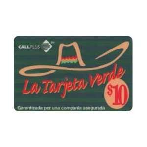  Collectible Phone Card $10. La Tarjeta Verde (Green Card 