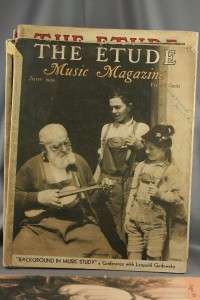   Advertising Magazine Etude Music Magazine Lot 10 1930s 1940s  