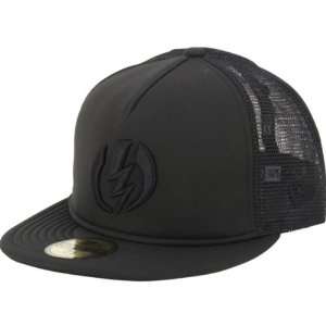  Electric 18 Wheeler II Mens Trucker Fashion Hat   Black 