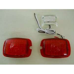 1937   1938 & 1940   1953 Chevy Red LED Stop Turn Tail Lights / White 