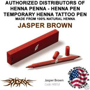 Hennapenna Henna Penna JASPER BROWN Color Pen Tattoo  
