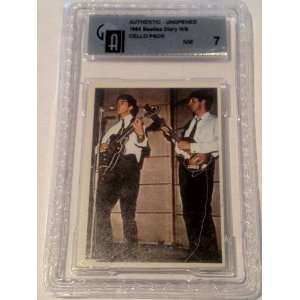 1964 Beatles Diary Cards Unopened Cello Pack GAI Graded 7 NM