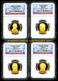 NGC PF69 UC 2009 S PRESIDENTIAL DOLLAR 4 COIN SET PF 69  