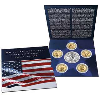 2008 American Silver Eagle w/ Dollars 6 Coin Set XA2  