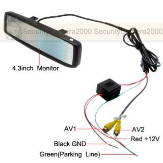   Video 4.3 TFT  LCD Vehicle Rear View Mirror Monitor Car CCTV Monitor