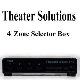 TS4 Brand New 4 Zone Speaker Selector Box Splitter  