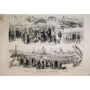    1882 Festivities Boston Wheel Barrow Mayoress Print