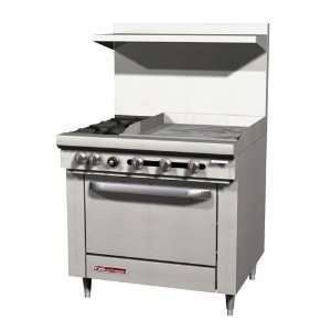   Commercial Range, 36 Inch, Griddle Top, 1 Oven, Gas