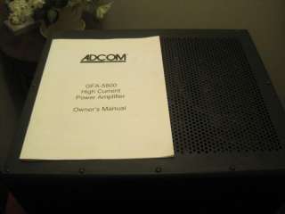 ADCOM GFA 5800 250w 2 CHANNEL POWER AMP  