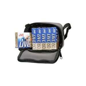  JVC MDV60DUPC6 6 pack MiniDV cassettes w/storage case 