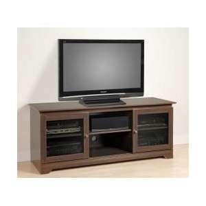  60 Inch Flat Panel LCD / Plasma TV Console with 2 Glass 