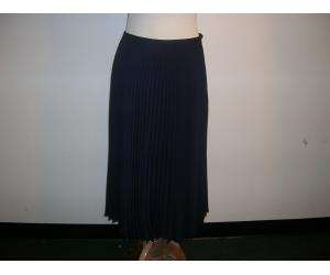 DANA BUCHMAN navy skirt.Accordion pleats throughout with side zipper 
