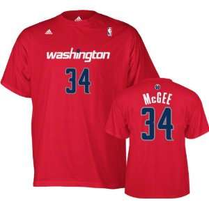  JaVale McGee adidas Red Name and Number Washington Wizards 