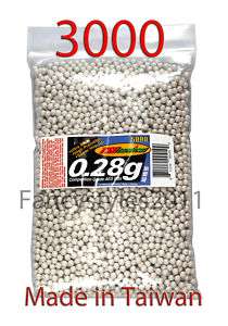   3000 6mm Airsoft BBs Guns Precision Heavy Rifles White Ammo m9  