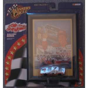  NASCAR Alan Kulwicki #7 Hooters 1/64th Scale Car & Framed 