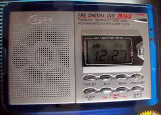 Portable Shortware AM/FM Alarm Radio 9 Bands Light  