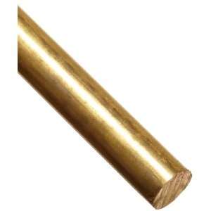  Brass 464 Round Rod, Half Hard Temper, ASTM B21, 6 OD, 36 
