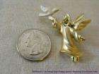 Angel w/ Wings & Dove Jewelry Brooch Pin ~ Vintage  