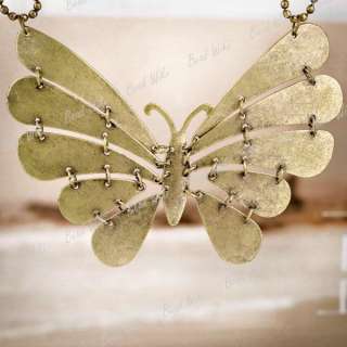   Vintage Brass Animal Butterfly Links Charm Pendant TS7462  