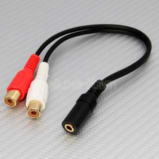 5MM 1/8 JACK to RCA FEMALE STEREO LEAD AUDIO CABLE  