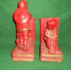 VINTAGE UNIVERSAL STATUARY ASIAN GIRL/ BOY BOOKENDS  