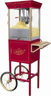 Popcorn Maker Machine + Cart Stand ~ Pop Corn Popper Nostalgia 
