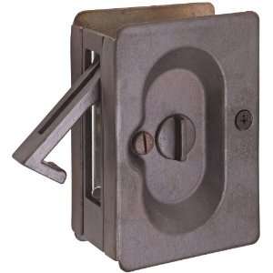 Emtek 2102US7 French Antique Pocket Door Lock 3 1/2 Height Solid 
