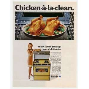  1969 Tappan Gas Range Cleans While It Cooks Print Ad (4873 