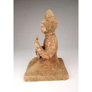  Pottery Female Musician Statue, Chinese Antique Porcelain, Pottery 