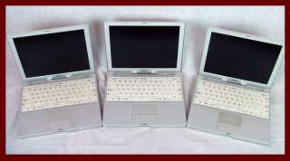 Lot of 3 Apple Mac iBook G3 M6497 Laptop Computers  