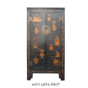   Golden Paint Dresser Armoire Cabinet As1477