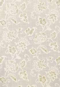 Wallpaper Modern Ivory Floral Scroll On White Faux  