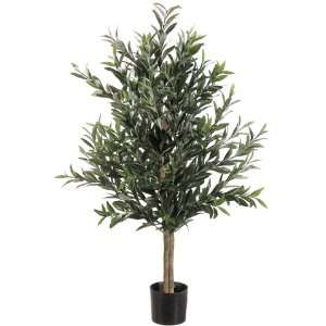   Pack of 2 Artificial Potted Olive Topiary Trees 3.5