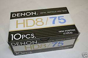 10 Denon HD8 75 Metal Audio Cassette Tapes  