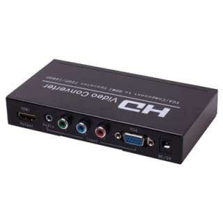 PC VGA + Component Video Audio to TV HDMI HD 720P 1080P Up Scale 
