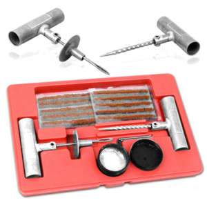 35 Pieces Tire Repair Tool Kit W/Case Plug Patch New  