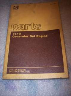 CATERPILLAR 3512 GENERATOR SET ENGINE PARTS MANUAL  