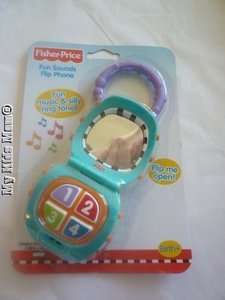 NEW Fisher Price Fun Sounds Flip Phone Baby Rattle Teether Toy  