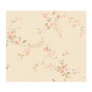 York Wallcoverings WW4439 West Wind Antiqued Vine And Floral Prepasted 