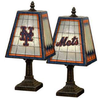 New York Mets Art Glass Table Lamp.Opens in a new window