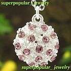 Dazzing Ball Crystal Pendant Necklace N1121I  