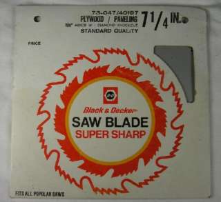 Black & Decker 7.1/4 Saw Blade Plywood Paneling 73047  